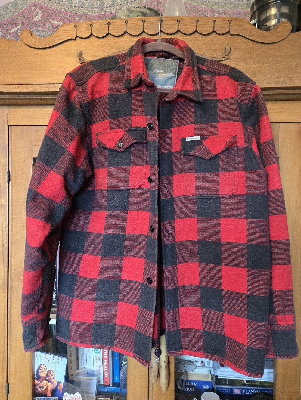 Vintage 1990s buffalo plaid flannel jacket from Country Land